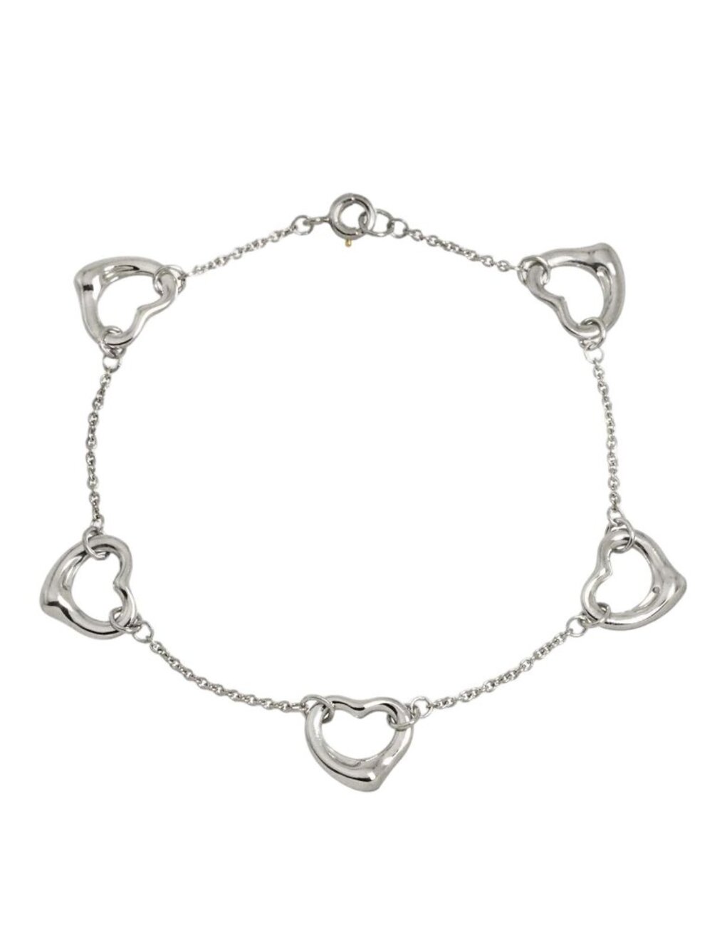Tiffany & Co Open Heart Bracelet 16.5 Platinum Bracele